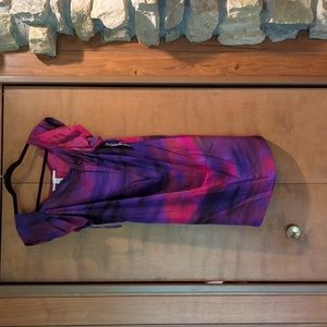 Pink and purple silk dress, size 10